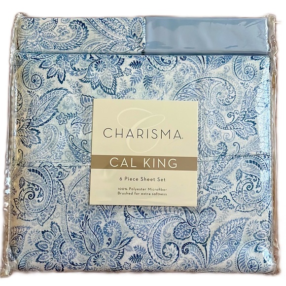 Charisma Bedding Nwt Charisma 6 Piece Microfiber Cal King Sheet Set